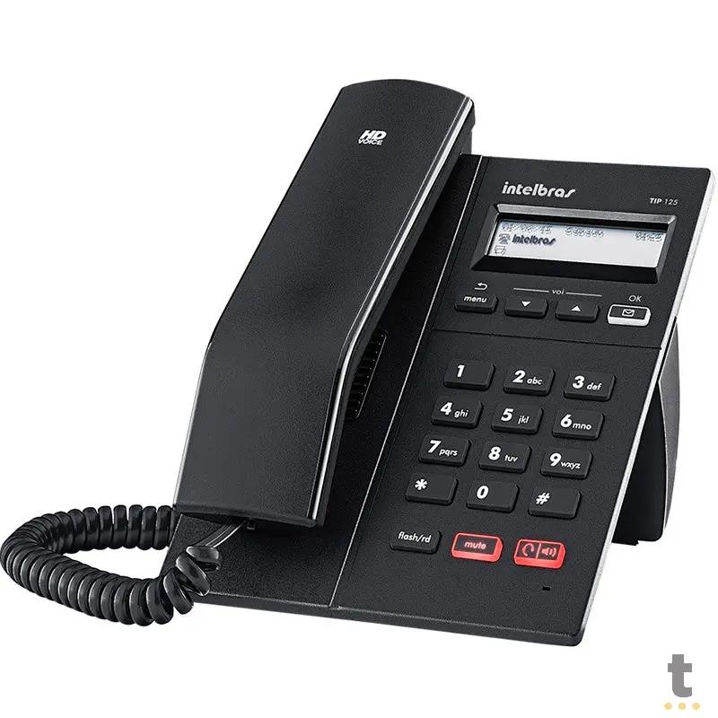 Telefone Voip Ip Intelbras Tip 125i Preto Display Viva Voz Hd - 4201250 Truedata