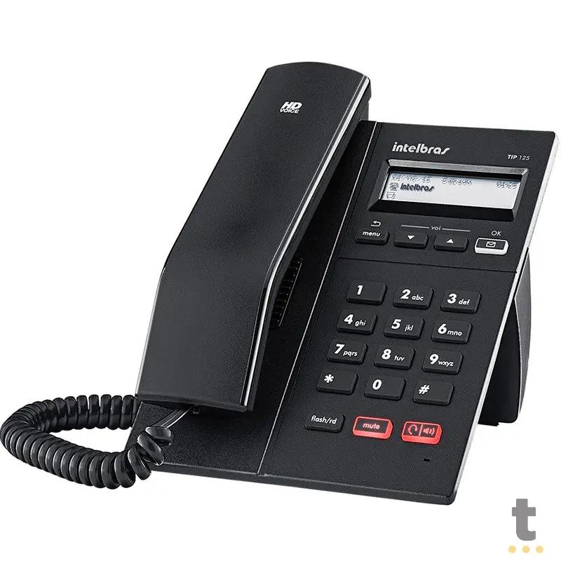 Telefone Voip Ip Intelbras Tip 125i Preto Display Viva Voz Hd - 4201251 Truedata