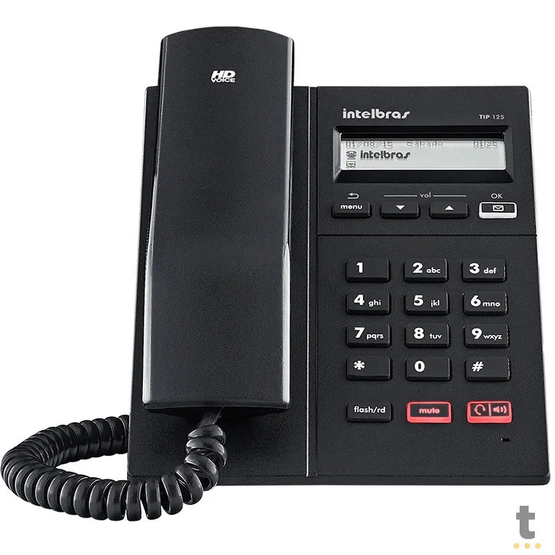 Telefone Voip Ip Intelbras Tip 125i Preto Display Viva Voz Hd - 4201251 Truedata