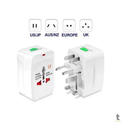 Tomada Adaptador de Viagem Padrão Universal Truedata
