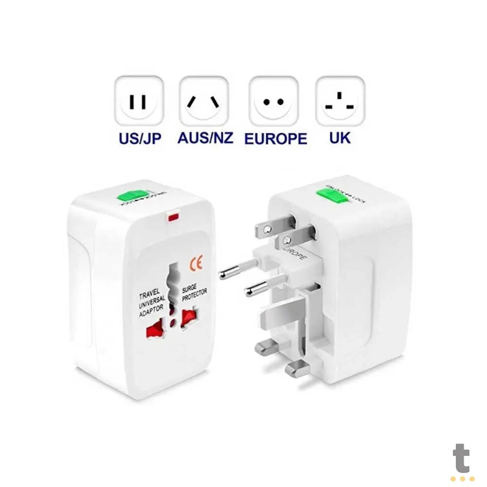 Tomada Adaptador de Viagem Padrão Universal Truedata