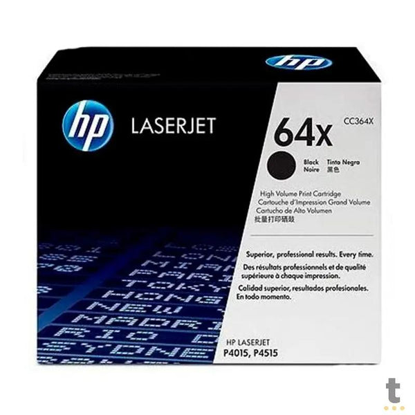 Toner Original Hp Cc364xd - 64xd Preto - 24.000 Paginas - Caixa C/ 2 -Sem Devolucao