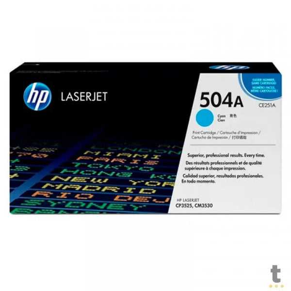 Toner Original Hp Ce251a 504a- Ciano