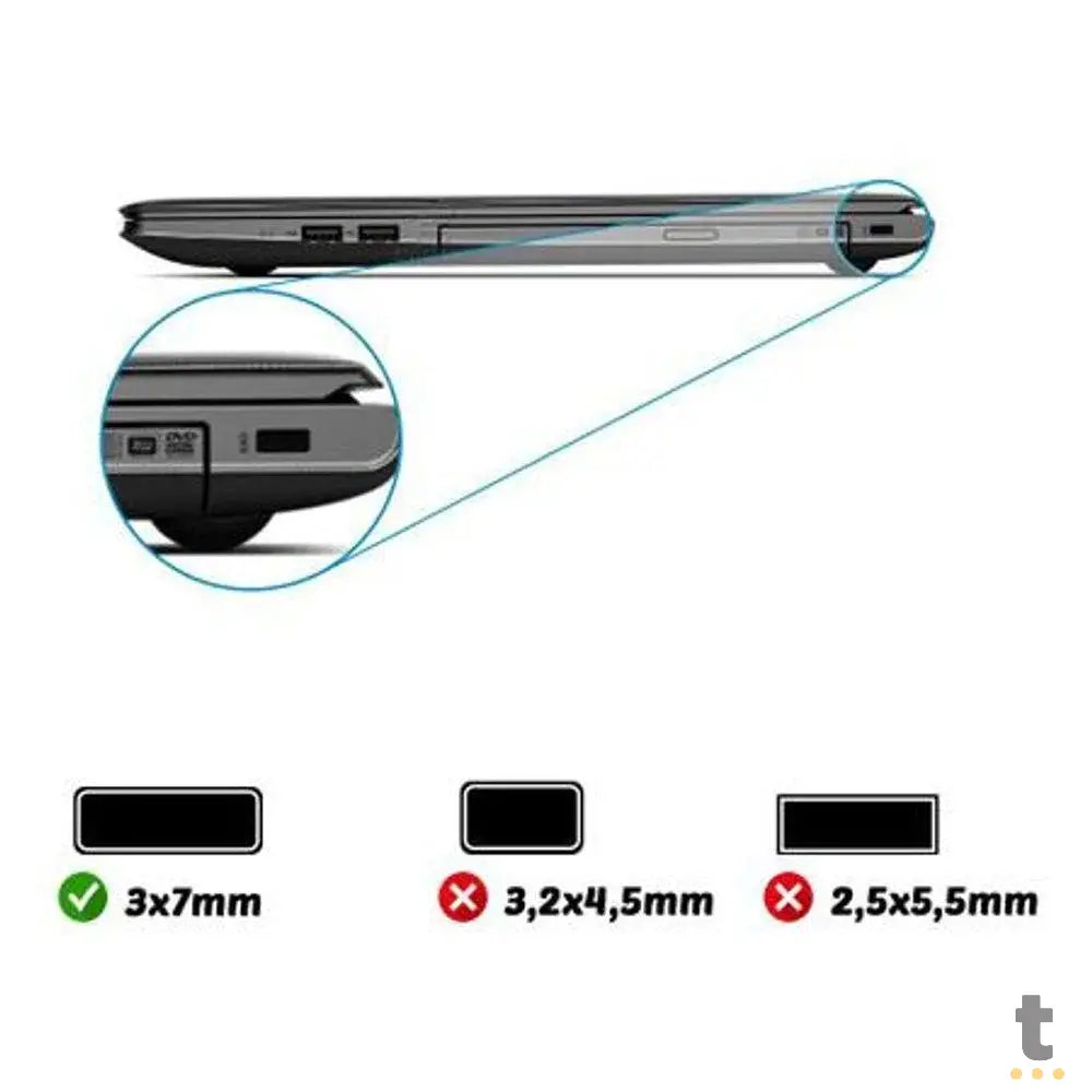 Trava De Notebook em Cabo de Aço Com Senha C3Tech - CS10 Truedata