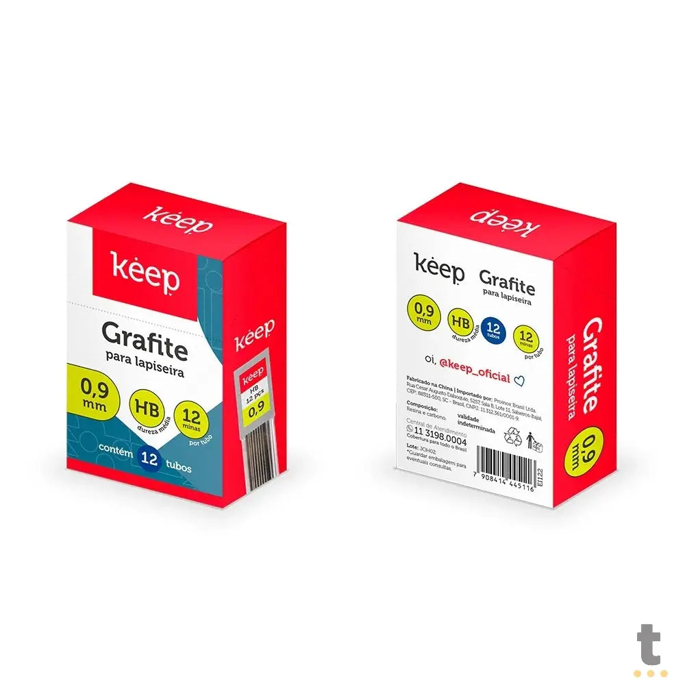 Tubo de Recarga Grafite HB 0,9mm - EI122 Truedata