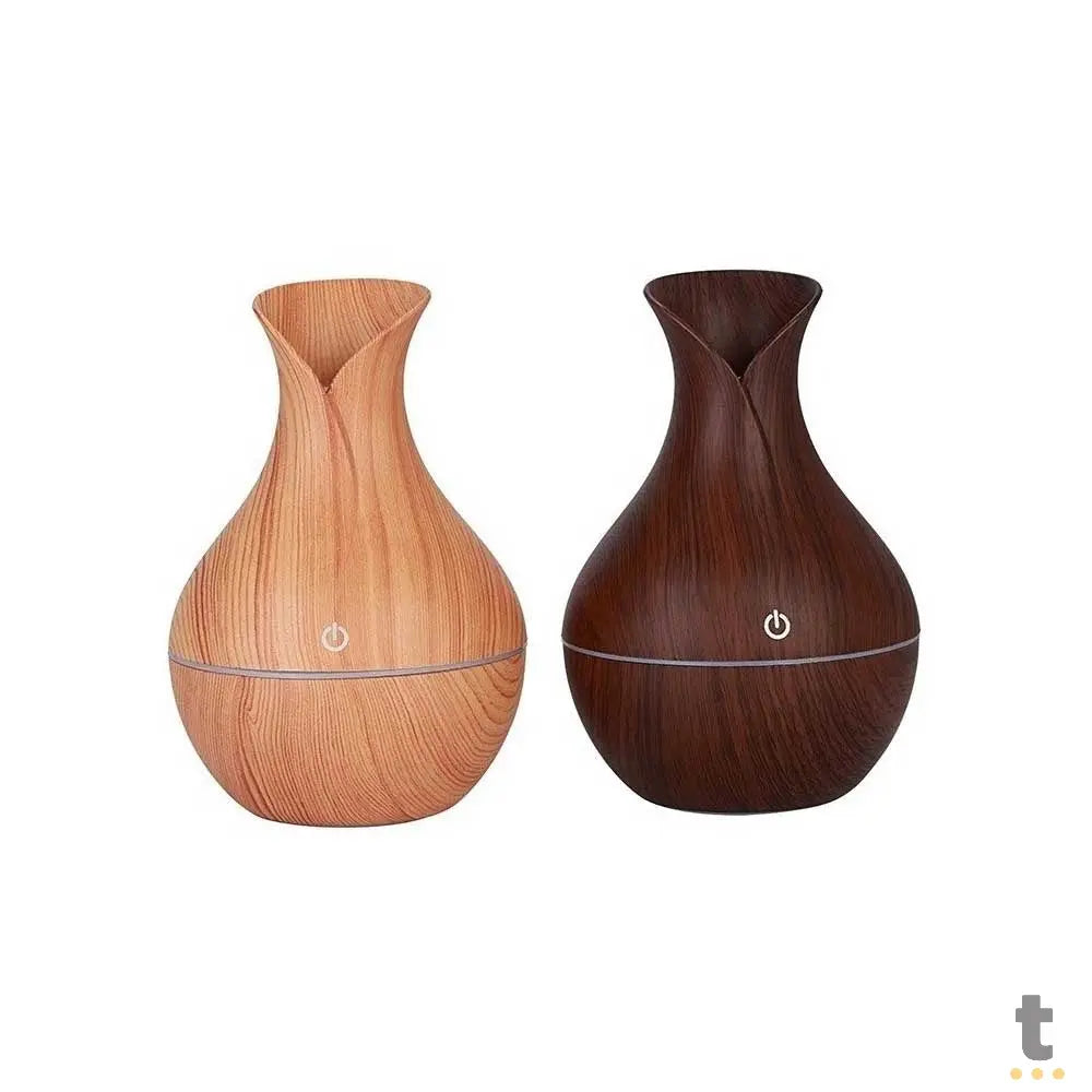 Umidificador Ultrassonico com Textura de Madeira Knup 200Ml - UM610 Truedata