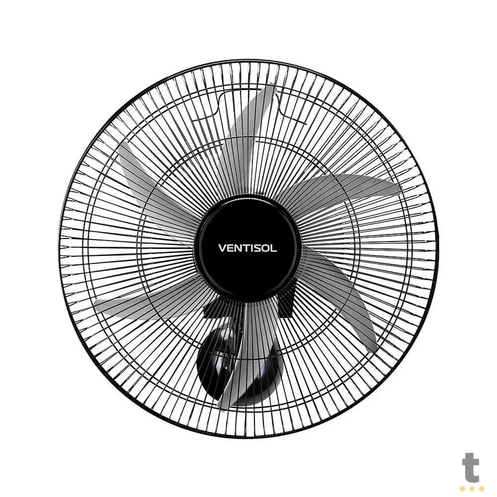 Ventilador Osc Parede Steel 50Cm 6 Pás Bivolt Ventisol Preto/Prata - 29697 Truedata