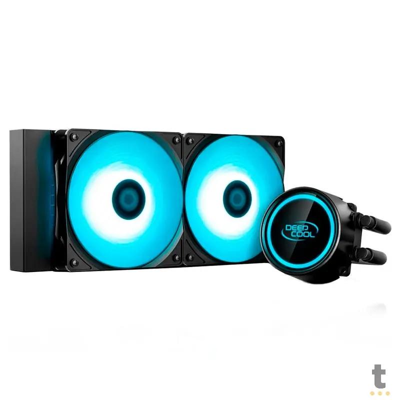 Water Cooler Dual Fan Deepcool Gammax L240T Led Azul (Intel/AMD) - DP-H12RF-GL240TB Truedata