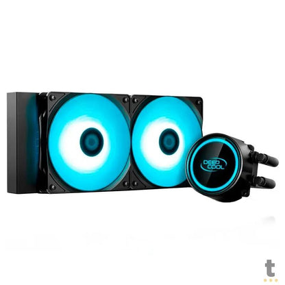 Water Cooler Dual Fan Deepcool Gammax L240T Led Azul (Intel/AMD) - DP-H12RF-GL240TB Truedata
