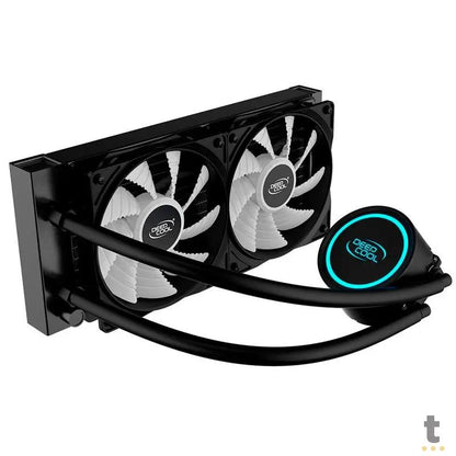 Water Cooler Dual Fan Deepcool Gammax L240T Led Azul (Intel/AMD) - DP-H12RF-GL240TB Truedata