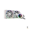 Water Cooler Dual Fan PCYes Vision White Ghost ARGB C/ Visor Lcd 2,1" (Intel/AMD) Branco - VS240WG Truedata