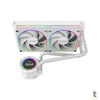 Water Cooler Dual Fan PCYes Vision White Ghost ARGB C/ Visor Lcd 2,1" (Intel/AMD) Branco - VS240WG Truedata