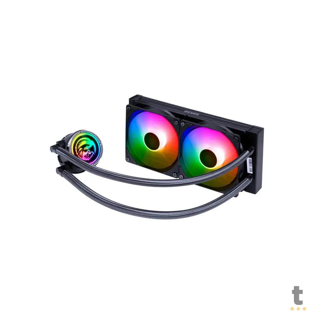 Water Cooler PCYes 2 Fans Nix 2 ARGB (Intel/AMD) Preto - PCYWCNIX240 Truedata