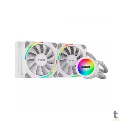 Water Cooler PCYes Sangue Frio 3 Dual Fan 240mm ARGB TDP 250W (Intel/AMD) Branco - ARGBSF3240WGBR