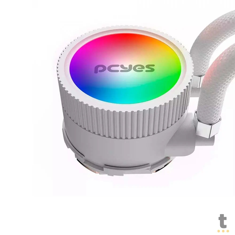 Water Cooler PCYes Sangue Frio 3 Dual Fan 240mm ARGB TDP 250W (Intel/AMD) Branco - ARGBSF3240WGBR Truedata