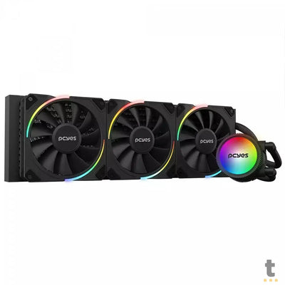 Water Cooler PCYes Sangue Frio 3 Triple Fan 360mm ARGB TDP 350W (Intel/AMD) Preto - ARGBSF3360BR