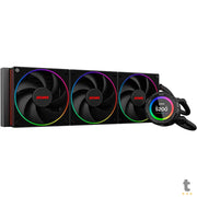 Water Cooler PCYes Vision Triple Fan 360mm Tela LCD 2,1'' (Intel/AMD) Black Vulcan - Vs360Bv
