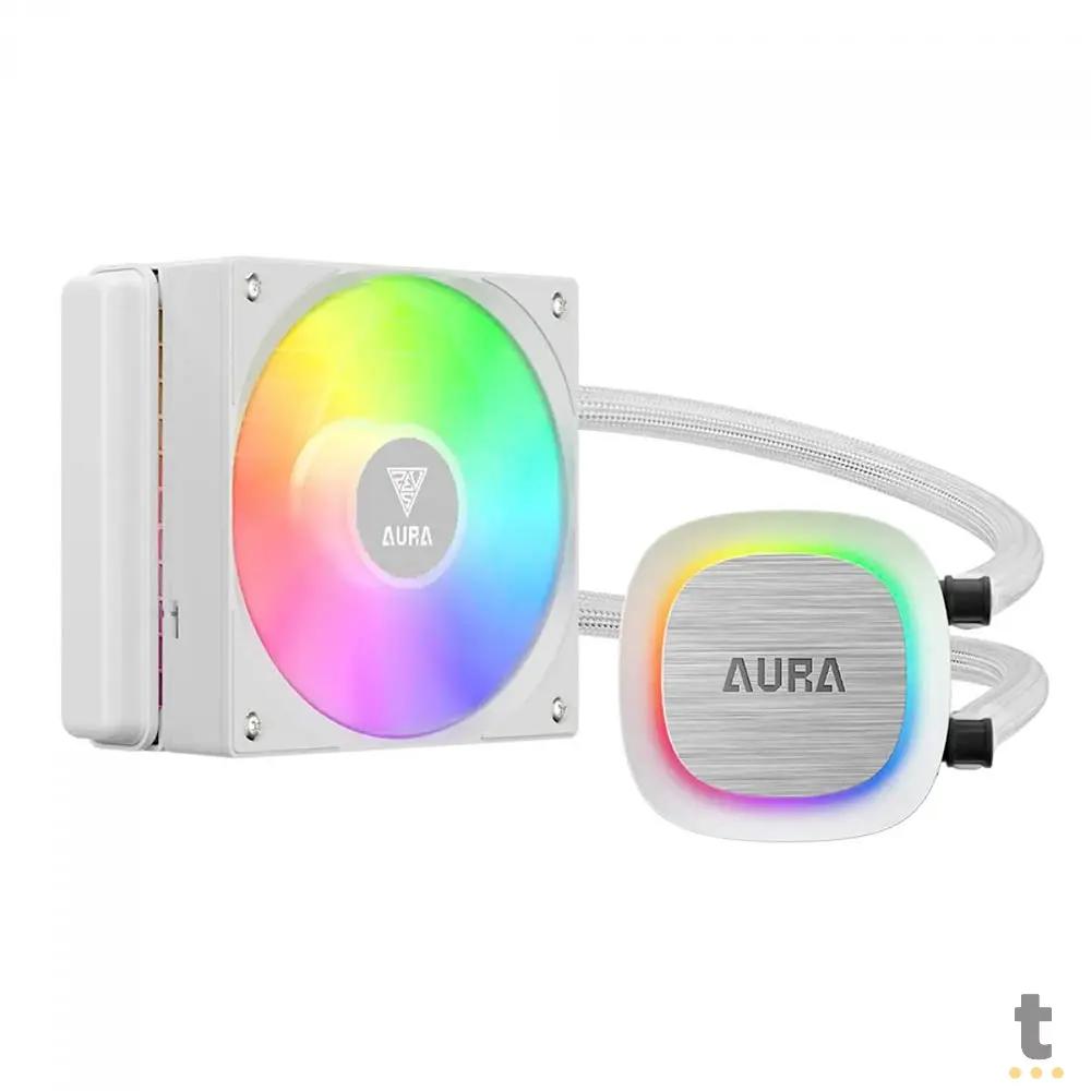 Water Cooler Single Fan Gamdias Aura ARGB 120mm (Intel/AMD) Branco - AURA GL 120 V2 WH Truedata