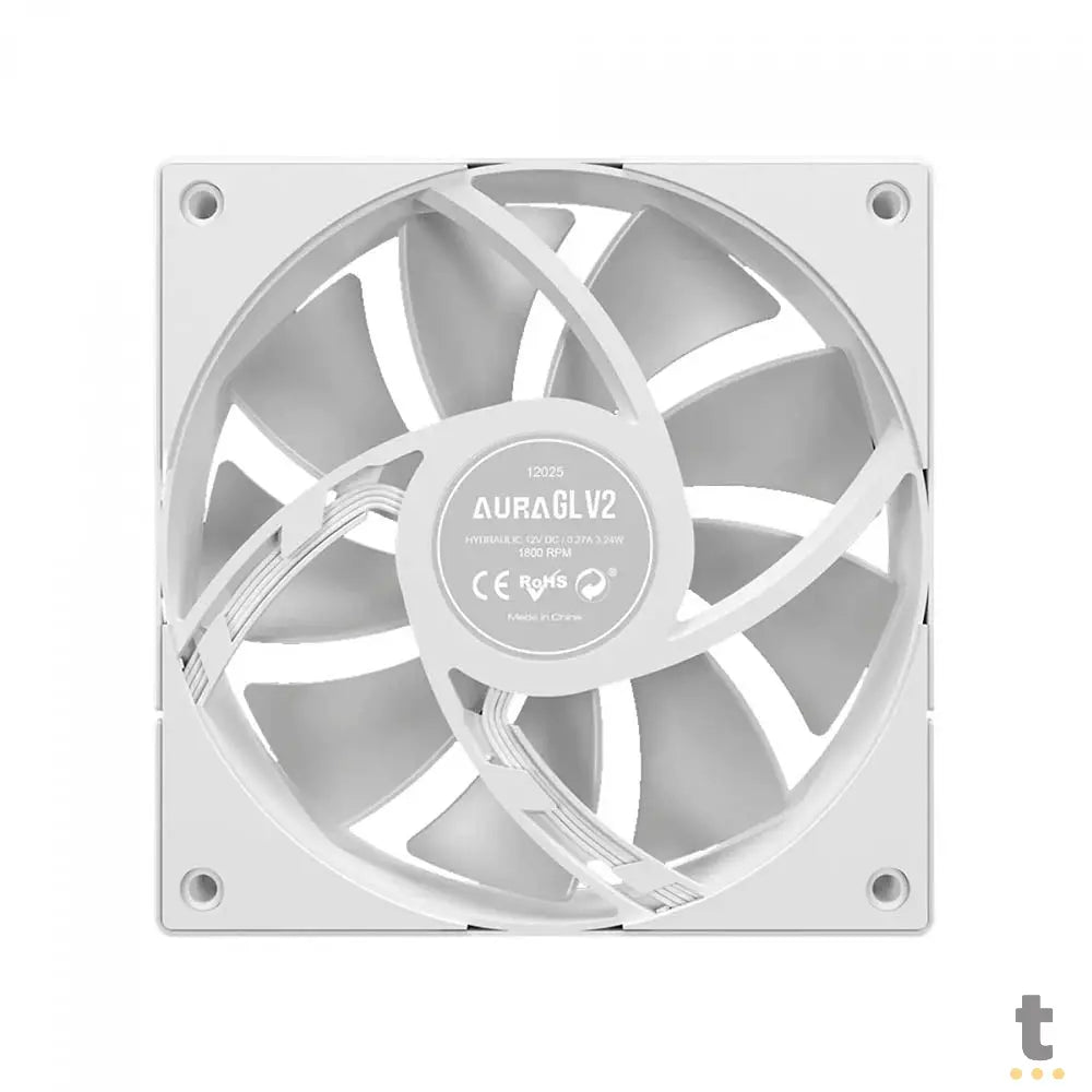 Water Cooler Single Fan Gamdias Aura ARGB 120mm (Intel/AMD) Branco - AURA GL 120 V2 WH Truedata