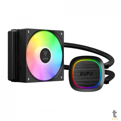 Water Cooler Single Fan Gamdias Aura ARGB 120mm (Intel/AMD) Preto - AURA GL 120 V2 Truedata