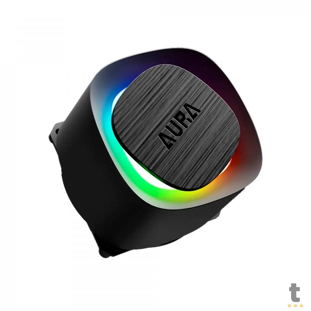 Water Cooler Single Fan Gamdias Aura ARGB 120mm (Intel/AMD) Preto - AURA GL 120 V2 Truedata