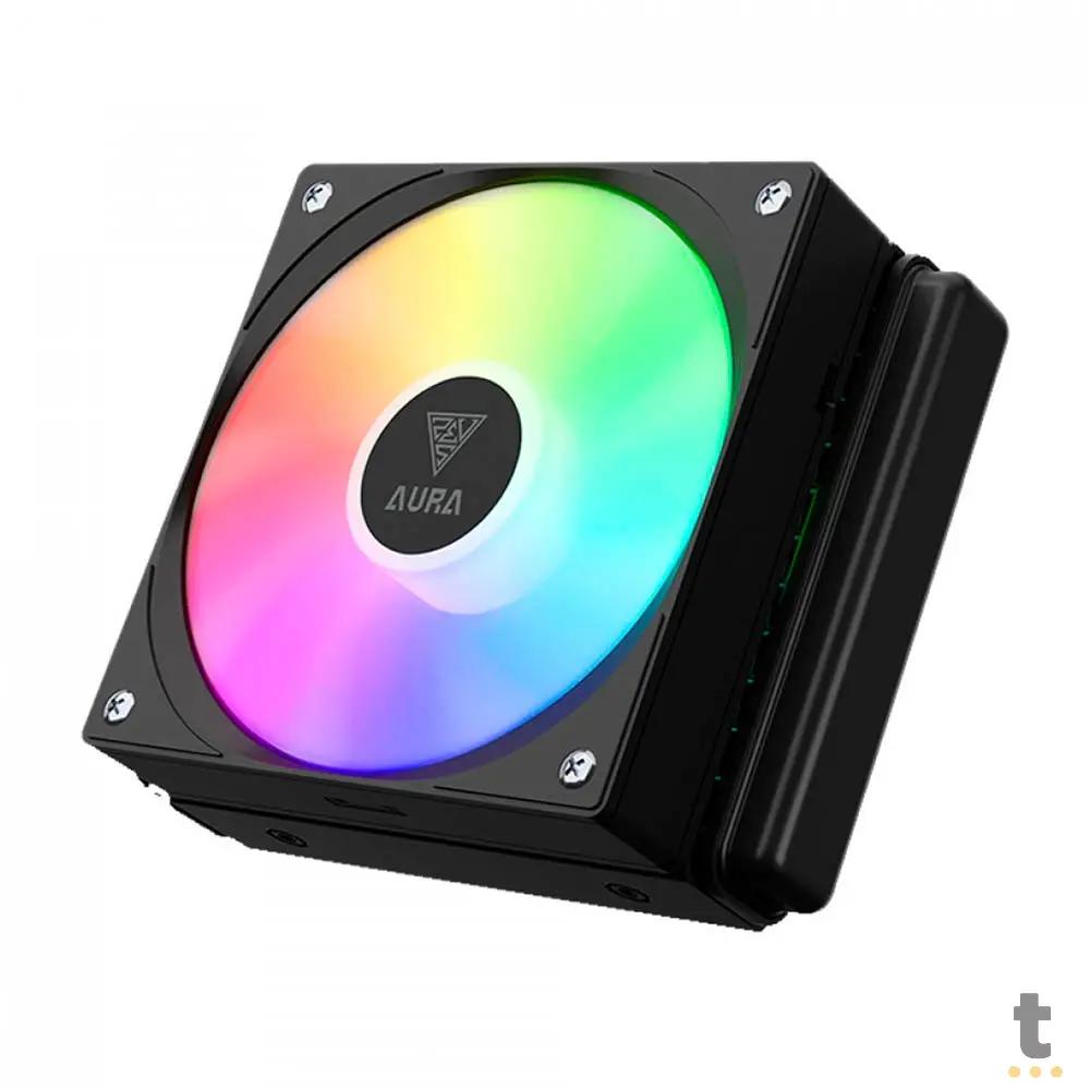 Water Cooler Single Fan Gamdias Aura ARGB 120mm (Intel/AMD) Preto - AURA GL 120 V2 Truedata