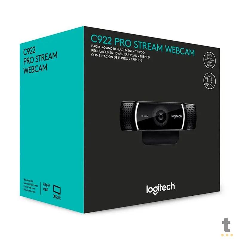 Webcam Logitech C922 Pro Full Hd 1080p 60fps Video Chamada Foco Automático Campo De Visão 78 Graus 960-001087 Truedata