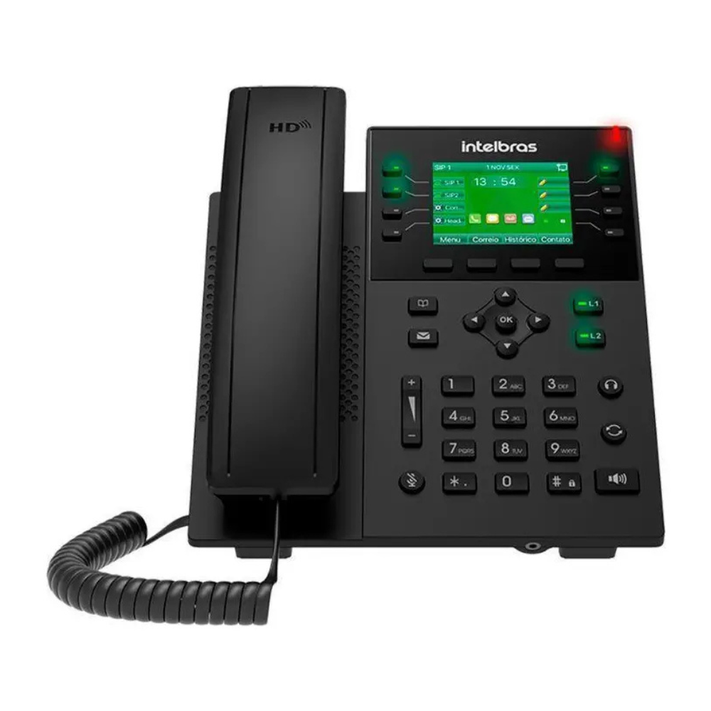 Telefone Voip Ip Intelbras V5502+ Preto Display Color Viva Voz Hd Bluetooth - 4060018