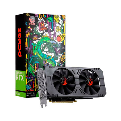 Placa De Video 6gb Rtx2060 Gddr6 Nvidia Geforce PCYes 192bits 1365mhz Hdmi Dvi DisplayPort - PA2060RTX6GDF