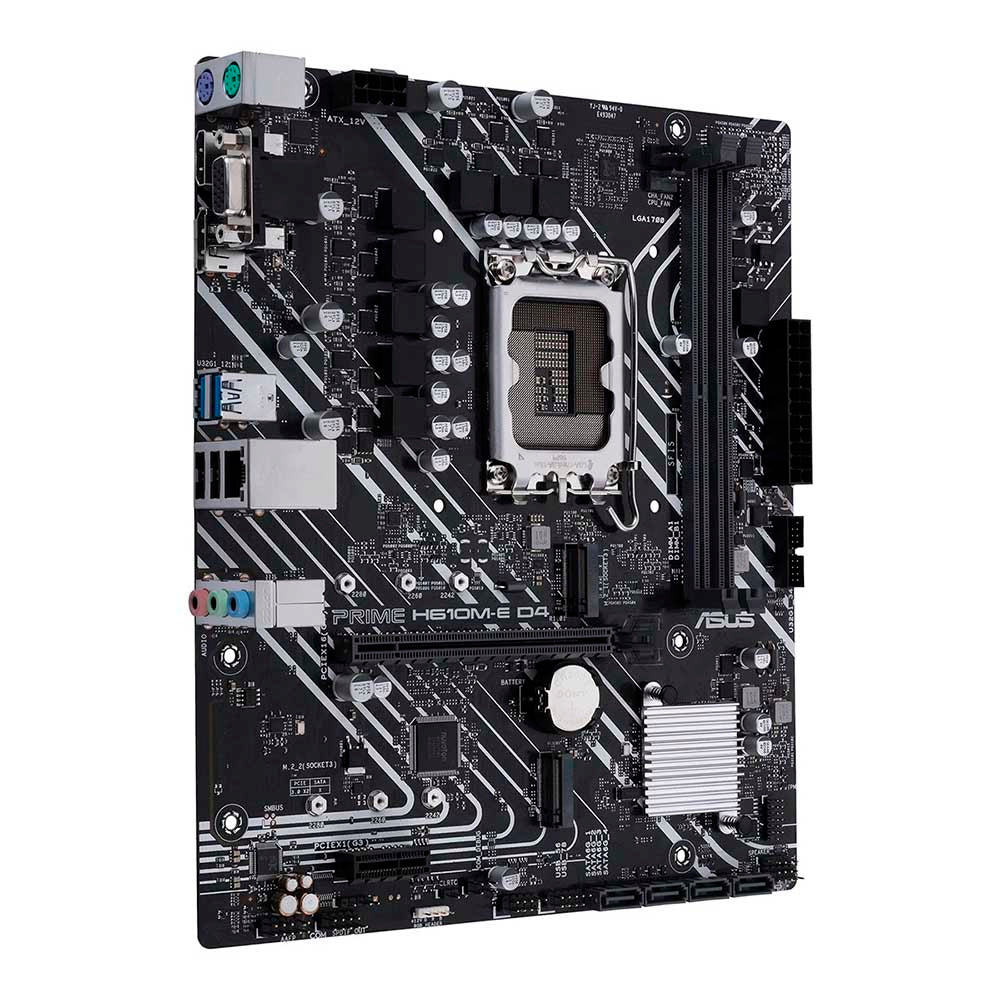 Placa Mae Asus Prime H610M-E D4 Intel Lga 1700 Ddr4 Hdmi USB 3.2 Displayport M.2 (12a Geração)