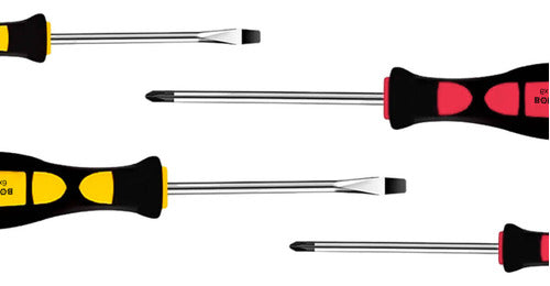 Kit de Chaves de Fenda e Philips Bomder 4 Peças - BOM-3111
