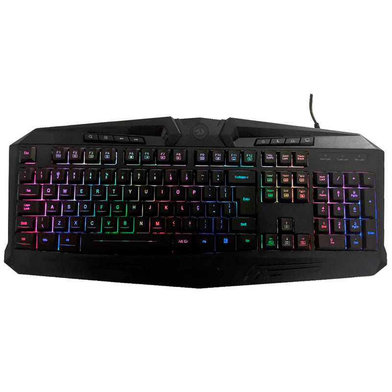 Kit Gamer Redragon S112 - Teclado Harpe RGB + Mouse Centrophorus + Headset Scylla + Mousepad Gamer