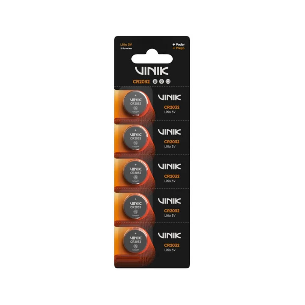 Bateria 3v Tipo Botão Cr2032 Vinik - VB32B5 Truedata