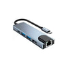 Adaptador Usb Tipo C 6 em 1 Para Rj45 / HDMI / USB 3.0 e USB Tipo C