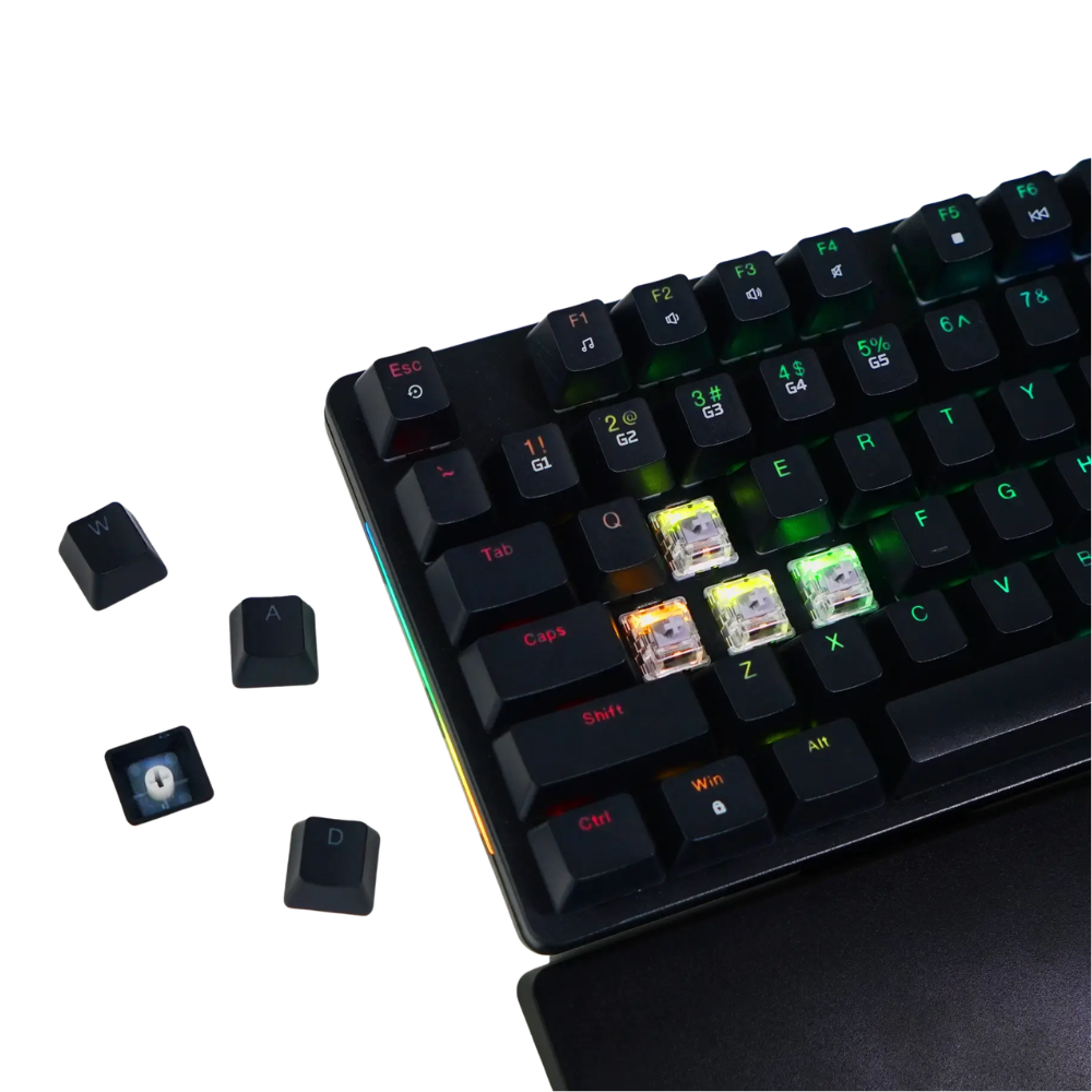 Teclado Gamer Mecanico USB Fantech RGB Maxpower II Preto - MK894