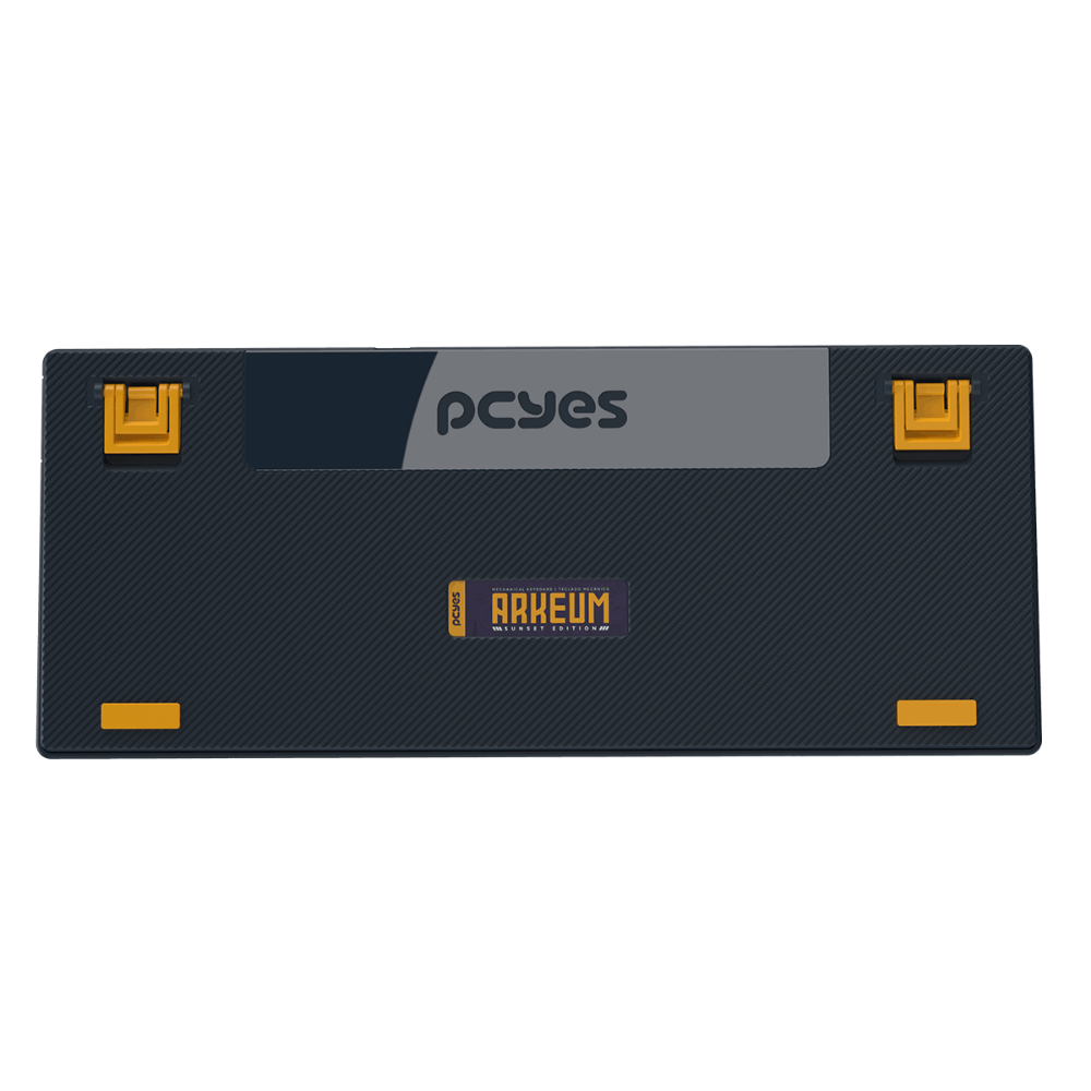 Teclado Gamer Mecanico PCYes Arkeum 75% Switch Red Sunset Edition Azul / Amarelo - AKSS75RBR
