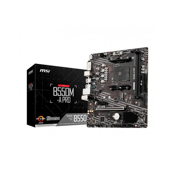 Placa Mae MSI Pro B550M-A AMD AM4 Ddr4 Hdmi Dvi M.2 Usb 3.2