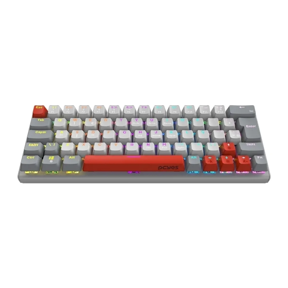 Teclado Gamer Mecanico PCYes Kuromori White Ghost Outemu Blue Abnt2 RGB - PTKMWG60BL
