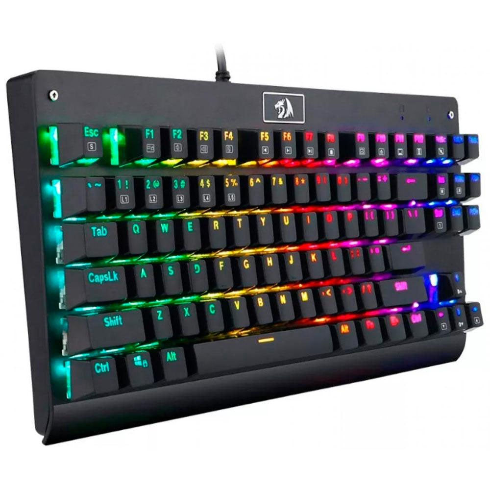 Teclado Gamer Mecânico Redragon Dark Avenger RGB Preto - K568RGB-2 - Switch Outemu Brown