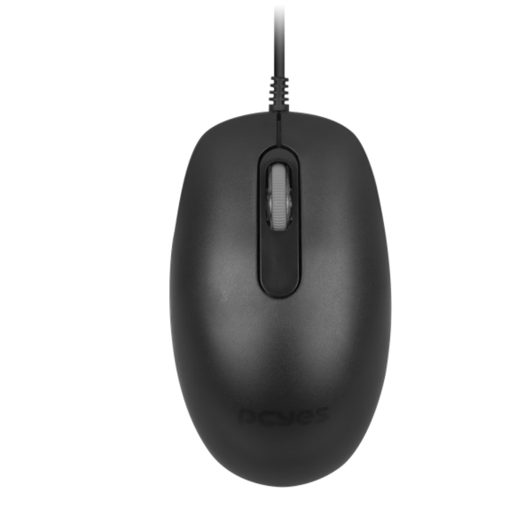 Mouse Ergonomico Usb Pcyes 2400dpi Preto Cabo 1,8m - MRSC01