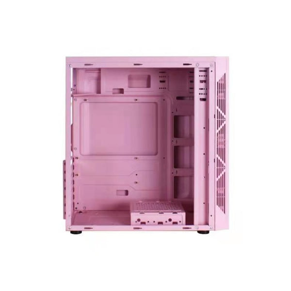 Gabinete Gamer T-Dagger Mid Tower P03P Com Lateral em Acrílico Rosa - TGC-P03P