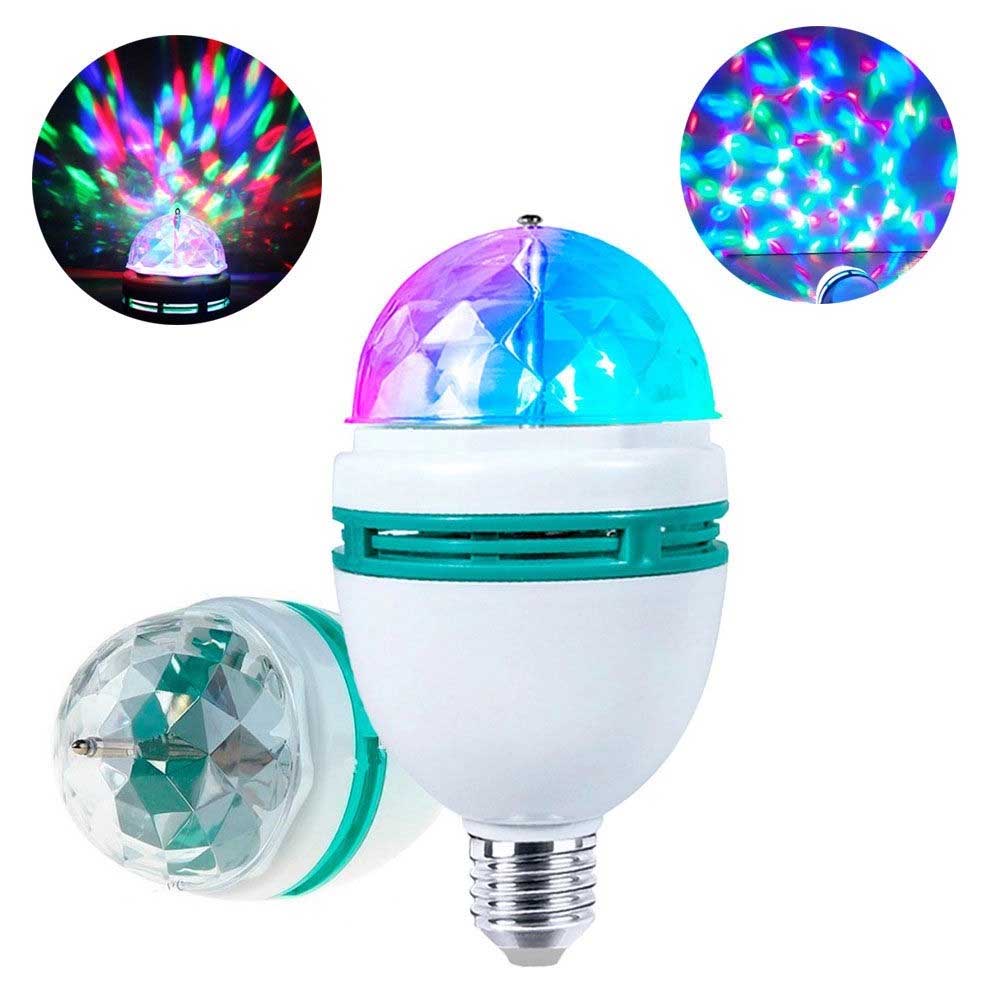 Lampada Giratoria Led Colorida Para Festa