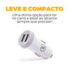 Carregador Veicular Flex 2 USB Branco GShield 5V 3.4A - GS-3238