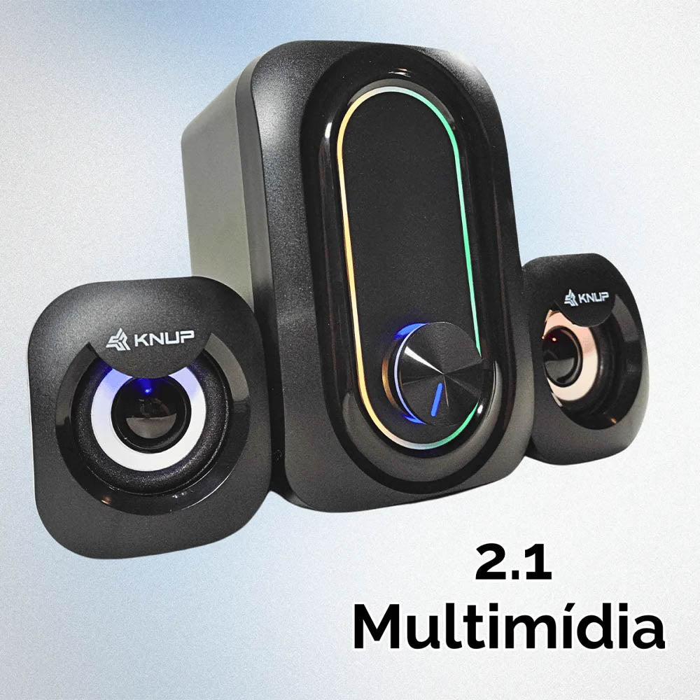 Caixa De Som C/ Subwoofer 2.1 11W Knup Horus P2 Usb - RO827 Truedata