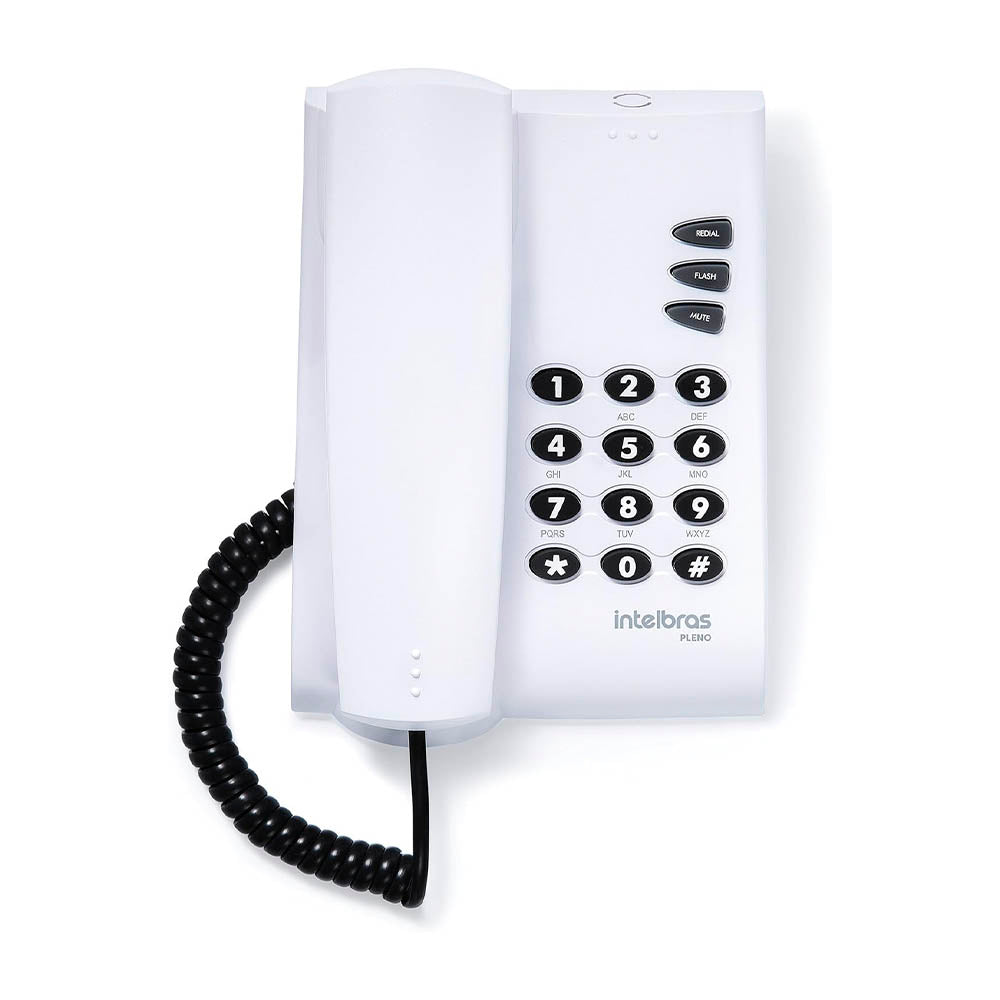 Telefone C/ Fio C/ Chave Pleno Cinza Artico Intelbras - 4080058