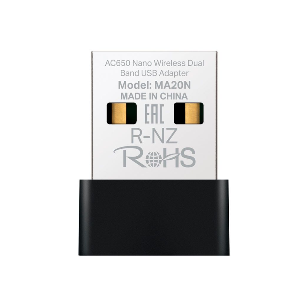 Adaptador Usb Wireless Mercusys Dual Band AC650 Nano 433mbps - MA20N