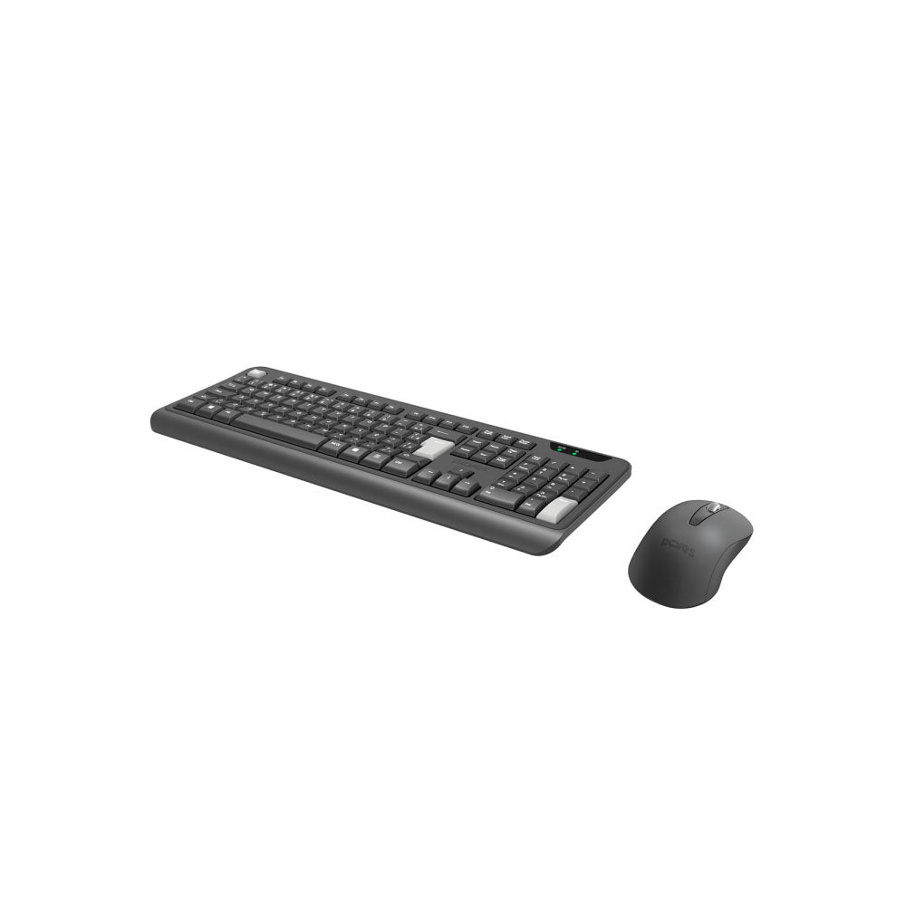Kit Teclado E Mouse Sem Fio Comfort PCYes Preto / Cinza - PCOCWAB