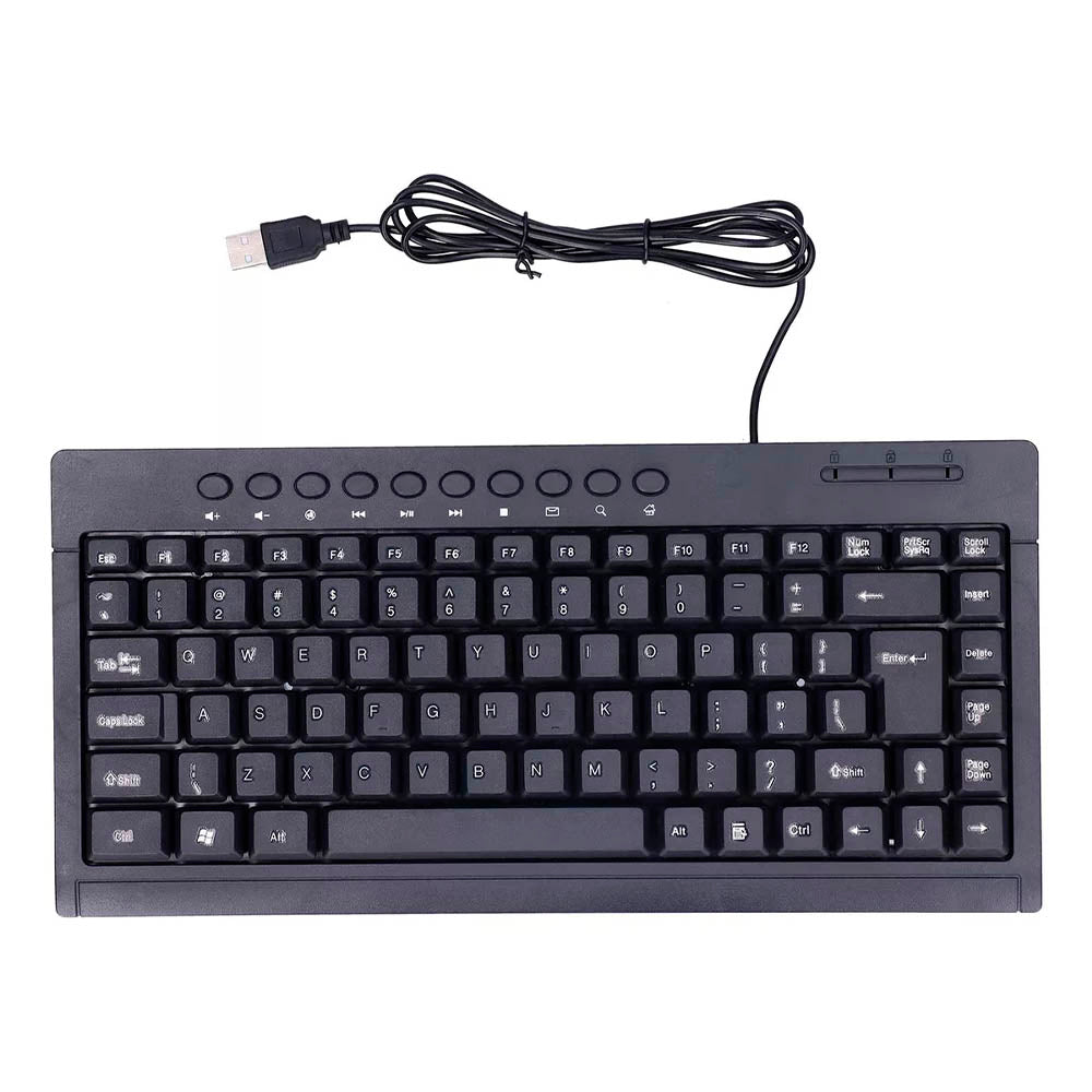 Mini Teclado Multimídia Com fio USB Slim Leon - K-20