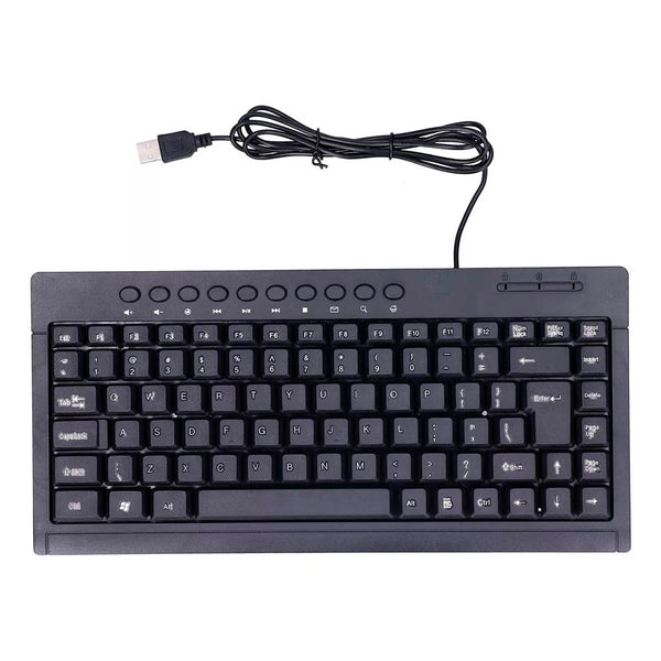 Mini Teclado Multimídia Com fio USB Slim Leon - K-20