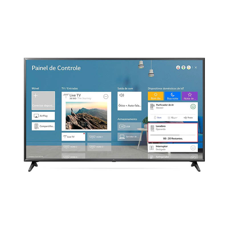 Smart TV Led LG 65" UHD Wi-fi Bluetooth USB HDMI Thinq AI Alexa Integrada - 65UN7100PSA